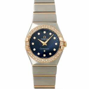 OMEGA Constellation Two-Tone 123 25 27 60 53 001 Diamond Bezel Women's Watch ...